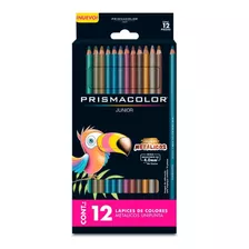 Lápices De Colores Metalicos Prismacolor Junior 12 Piezas Color Del Trazo Multicolor