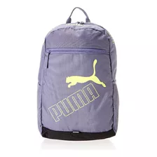 Mochila Phase 2 Mochila Puma Para Hombre Y Mujer, Color Gris Oscuro, Diseño De Tela Lisa