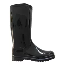 Bota De Dama Lluvia Calfor Ladyrain Negra 35 Al 40 Caña Alta