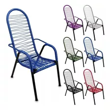 Cadeira De Varanda De Área Cadeiras De Fio Colorido Azul