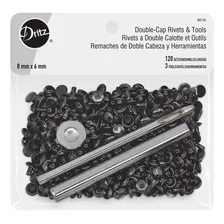 Dritz Remaches De Doble Tapa Gunmetal Incluye Remaches Y Su.