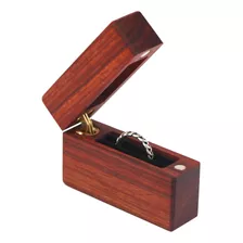 Caja De Madera Anillos Joyero Portátil (u02h)