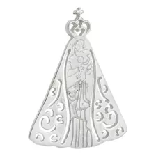 Pingente Feminino De Prata 950 Vazado Nossa Senhora Elegante