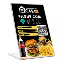 Display/placa De Balcão Para Pix - Qr Code Personalizado