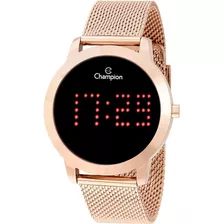 Relógio Champion Feminino Digital Rosé Led Escreve O Nome