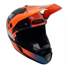 Capacete Asw Bridge Cross Trilha Enduro Amarelo Fluo Fxm Cor Laranja Tamanho Do Capacete 62