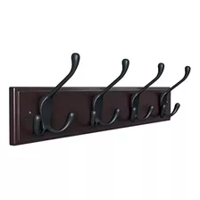 Perchero De Pared Con 4 Ganchos Para Ropa De Mdf