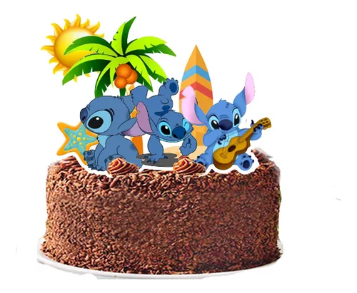 Segunda imagem para pesquisa de topo de bolo lilo stitch