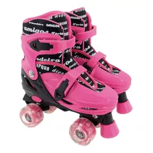 Patins Judy Adventure Rosa Com Luz Infantil Menina