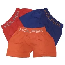 Boxer Kolper Niños Sin Costura Pack X 3 Algodón T. 4 Al 16
