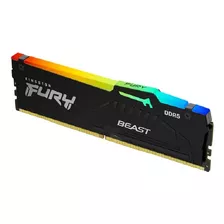 Memória Fury Beast Ddr5 Rgb Color Preto 16gb Kf548c38bba