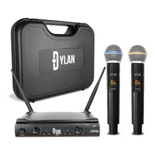 Microfone Dylan Dw602 Max S/ Fio 2 Bastões Uhf Igreja Show