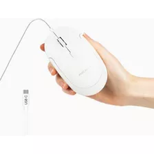 Mouse Macally Con Cable Usb Tipo C/blanco