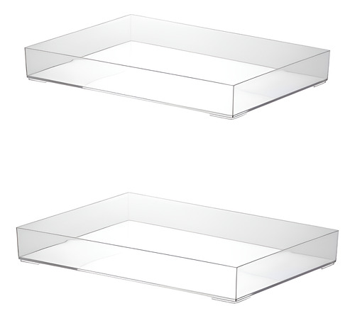 Kit 2 Bandejas Acrílico Organizadora Doces Maquiagem Festas