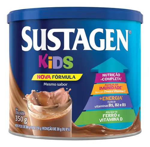 Complemento Alimentar Sustagen Kids Chocolate 350g Lata