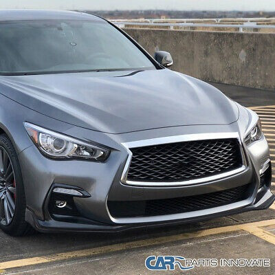 Fits 18-20 Infiniti Q50 Sport Matte Black Front Bumper L Ttx Foto 8