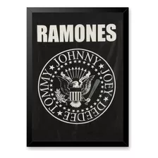 Quadro Decorativo Banda Ramones Arte Moldura 42x29cm