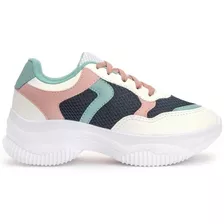 Tenis Feminino Sneaker Chunky Flatform E Smash Blogueiras