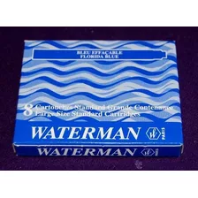 Cartuchos De Tinta Waterman Caja X8 - Azul Florida Y Negro