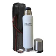 Termo Con Funda Estuche 1 Litro Frio Caliente Acero Inox