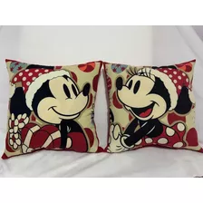2 Cojines Decorativos Duo Mickey Mouse Mimi Navidad 40cm Gif