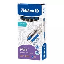 Bolígrafo Pelikan Mini Fine - Retractil - Trazo Fino (x12) Color De La Tinta Azul