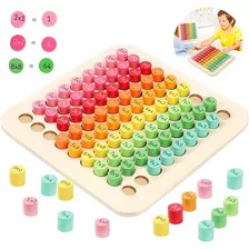 Didáctico Madera Tablas De Multiplicar Para Niños Montessori