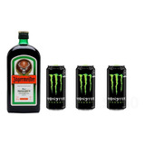 Licor Jagermeister Botella 710 Ml + 3 Monster Lata 473 Ml