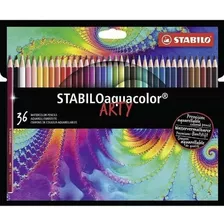 Lápis Aquarelável Aquacolor Arty Stabilo 36 Cores