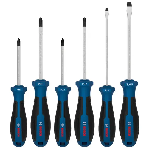 Set De Destornilladores Bosch Ph/pz/sl, 6 Unidades