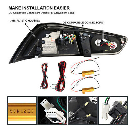 Smoke Fits 2008-2017 Mitsubishi Lancer 08-15 Evolution 4 Zzf Foto 3