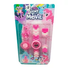 Relógio Digital Infantil Little Pony + Boneco Pinkie Pie