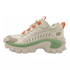 Tenis Cat Intruder Casuales Blanco Verde Para Dama P724500