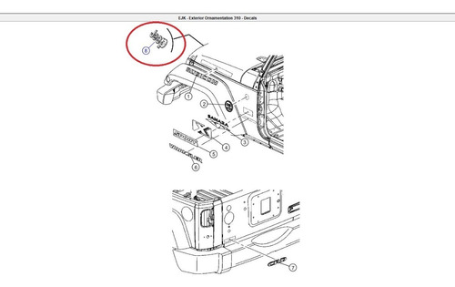 Emblema Jeep Original Mopar Wrangler 2007-2018 Foto 3