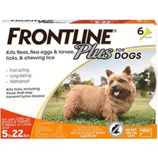 Frontline Plus Para Perros 022 Lbs Naranja, 6 Meses