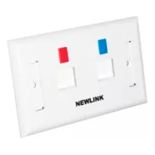 Faceplate 2 Puerto Newlink Tapa Para Caja Sobrepuesta