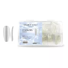 Uñas Tips Coffin Legacy Nails Clear X500
