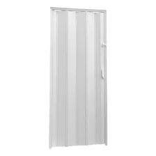 Porta Sanfonada De Correr Pvc Multilit 2,10cmx0,90cm Cores Cor Branco