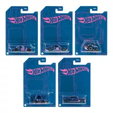 Kit C/ 5 Blue Satin And Pink Mix 2 - 54 Anos 1/64 Hot Wheels