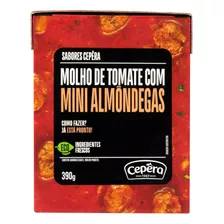 Molho De Tomate Com Minialmôndegas Sabores Cepêra Em Caixa 390 G