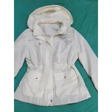 Trench Impermeable Campera Mujer Color Crema 