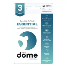 Antivirus Panda Dome Essential 2024 - 1 Año - 3 Dispositivos