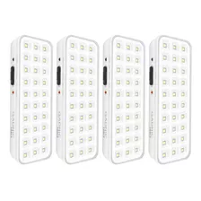 Luces De Emergencia Led Recargables Kit X4 220v 18650 Gadnic Color Blanco