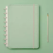 Caderno Inteligente Médio Verde Pastel