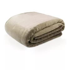 Cobertor Velour 300g Queen 220x240 Microfibra Camesa Camurça
