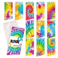 24pcs Mini Blocs De Notas Tie Dye, Cuadernos Mini Espir...