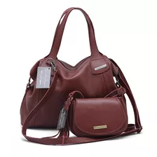 Bolsa Feminina Grande Couro Legitimo +bolsinha Mini