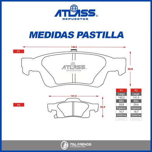 Pastillas Freno Traseras Dodge Durango 2011-2019 Foto 5