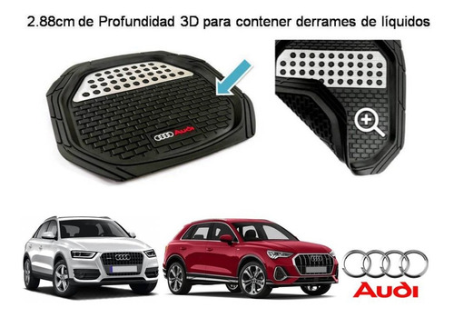 Tapetes 4 Piezas Charola 3d Logo Audi Q3 2013 A 2017 Foto 4
