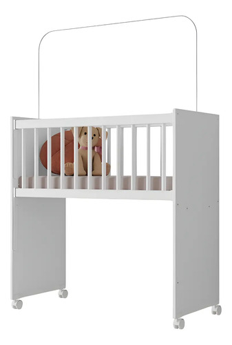 Mini Berço Grade Móvel Mosquiteiro + Colchão Confotável Bebe